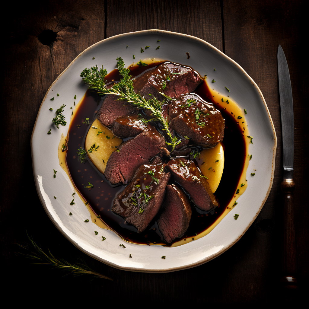 Оленина в медовом соусе