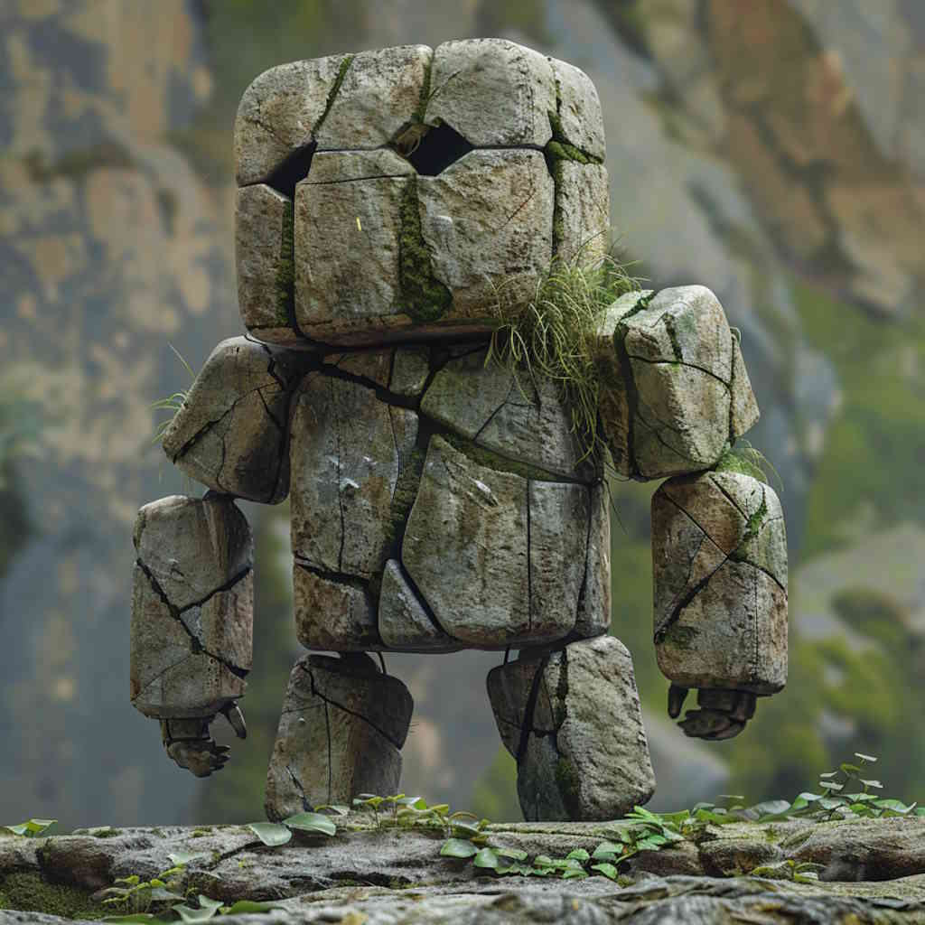 Маленький подскальный голем